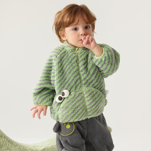 Balabala children's jacket boys' clothes 2024 girls autumn and winter baby coral velvet children's clothing cute and cute 208424105202