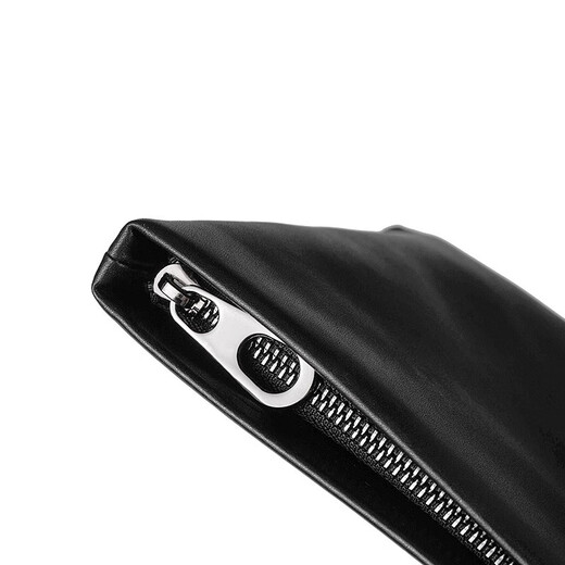 Sacs à main pour hommes Pabin avec grande capacité, sacs à main en cuir à feuilles de vache, sacs d'emploi pour hommes, enveloppes en cuir souple, sacs iPad à la mode, noir, grande taille