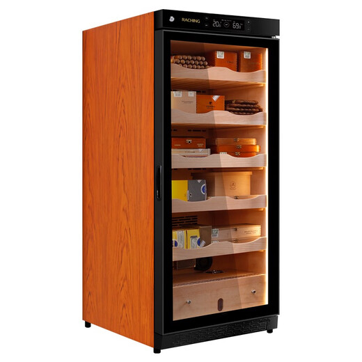 Meijing C230A solid wood constant temperature and humidity cigar cabinet humidifier compressor precise temperature control humidity cigar humidifier starry sky black (Canadian cedar wood shelf)