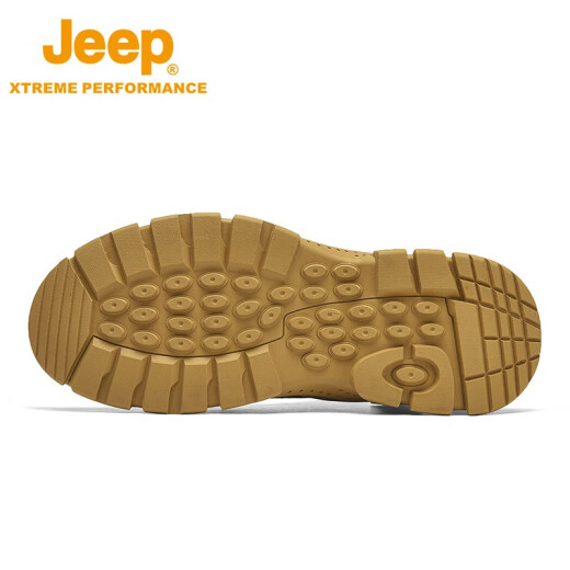 Jeep Boots para hombres Ligeros al aire libre Martin Boots Martin Boots Hombres y mujeres Camello de senderismo sin deslizamiento de parejas de parejas 42