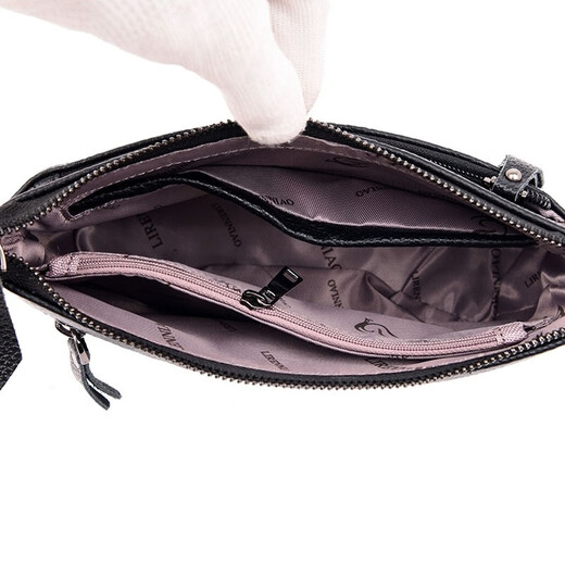 Jingshi soft leather small bag middle-aged ladies mother bag 2025 new versatile lightweight hand-held shoulder crossbody bag mobile phone bag black