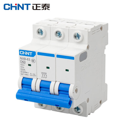 Chint NXB-63-3P-D63 industrial circuit breaker overload air switch small circuit breaker 3P D type 63A