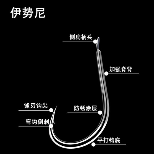 Sakurajima 30 pairs of fish hooks PE strong horse line tied double hook finished set black pit Iseni fishing gear wild fishing hooks Iseni No. 10 30 pairs