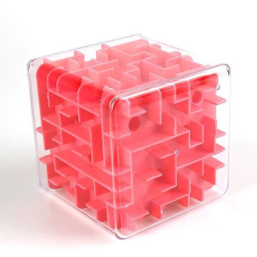 3D three-dimensional magic maze children's toy, six-sided walking beads to break through levels, concentration training, Rubik's cube, decompression and unlocking, 3 random styles - can be noted