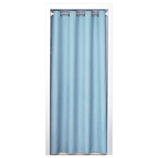 Shengshi Taibao Nordic door curtain without punching and anti-mosquito door curtain partition living room blackout curtain with pole sky blue 150*200cm