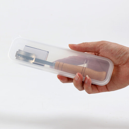 Cangtian Oubao baguette cutting knife trimming knife log handle dough scraper bread cutter household DIY baking tools log handle with 5 ordinary blades (boxed)