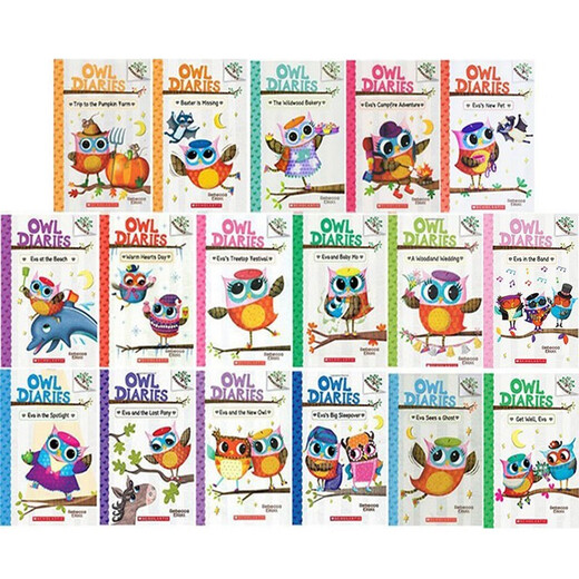 猫头鹰日记（17册） Owl Diaries  扫码音频 赠手账本 儿童全彩桥梁章节书 蓝思470-580L 6-12岁  学乐大树Branches系列美国学乐出版社  英文原版