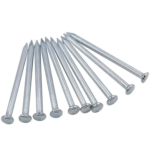 Hasdick Jingcang distribution cement steel nails straight grain cement nails white steel nails galvanized cement nails construction site nails 50mm (1KG)