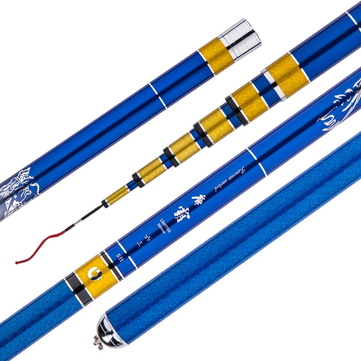 Baofei Longkuba big thing rod 28 adjustable fishing rod ultralight super hard silver carp black pit platform fishing rod fishing rod Huku hand rod 12m casual version