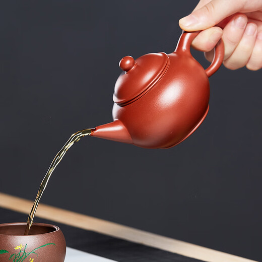 Zun Hu Yixing Zisha Pot Handmade Tea Set Teapot Gift Box Horizontal Pot Dahongpao 200cc
