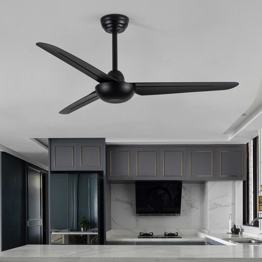 
Weather vane Simple modern ceiling fan without lights Living room Nordic dining room bedroom wood grain leaf fan without lights fan 52-653A white 5 leaf + hanging rod wood grain - no light wall control