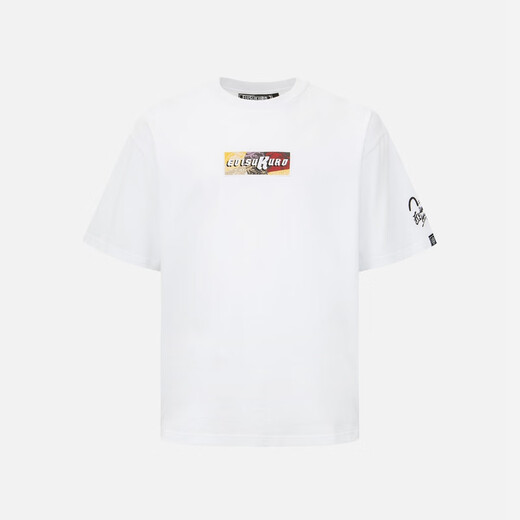 EVISU KURO 男女同款字母宽松短袖T恤男2ESGNM3TS687BZCT 白色 M 【宽松可选小1个尺码】