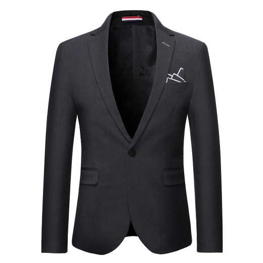 Bu Zhifanji Casual Anzug Herrenjacke Anzug Herreninterview Frühling und Herbst Korean Style Trendy Slim Fit großes Hochzeitskleid Schwarz-Drei-Stück-Set (Stoff + Hemd + Hose) s