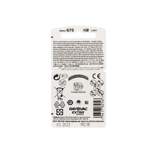 SIEMENS SIEMENS SIEMENS SIEMENS ear back machine customized machine battery Hearing aid accessories SIEMENS A675 (1 box 10 boards)