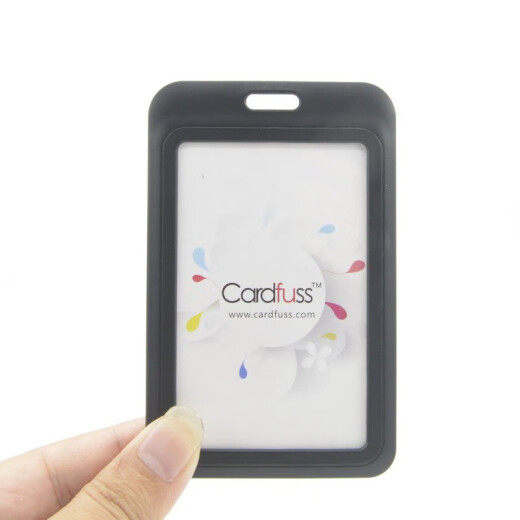 Kafus Fashion Employee Brand with Round Rope Lanyard Certificate Card Set Working Card Customized Working Card Guest Certificate Conference Certificate Working Card School Card Certificate Student Meal Card Bus Card Access Control Card C5 Gray Vertical Edition + 9734 Gray Round Rope 1