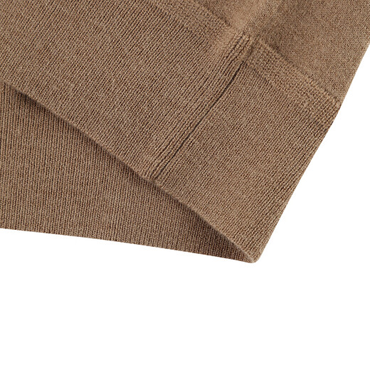 AQUASCUTUM/雅格狮丹秋冬新品男士保暖绵羊毛圆领针织衫Q4867EI071 卡其色83 2XL