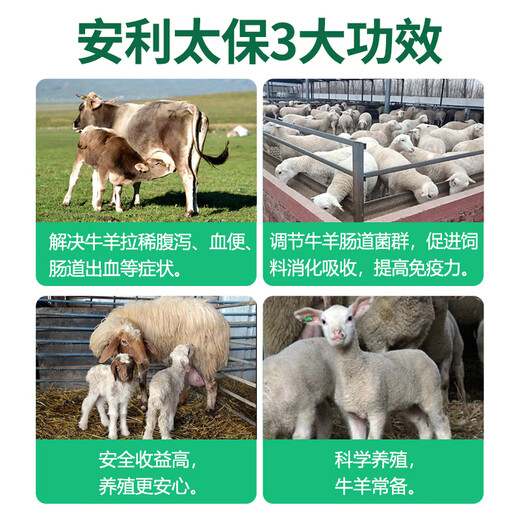 Animal husbandry Amway Taibao prevents and treats cattle and sheep diarrhea, enteritis, dysentery and regulates intestinal feed additives 500g/bag (Amway Taibao)