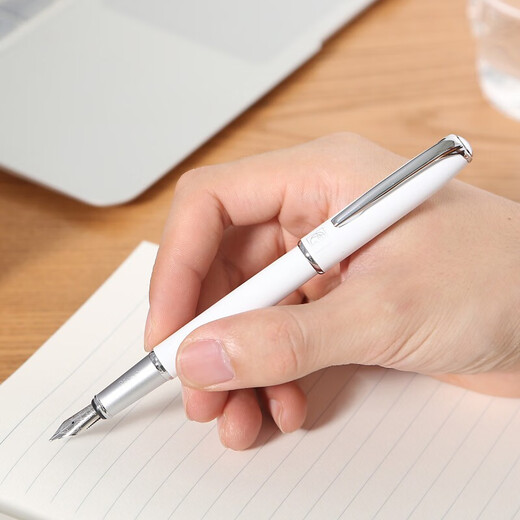 毕加索（pimio）钢笔916钢笔男女士商务办公钢笔成人学生书法练字财务笔生日礼物送礼礼品可刻字定制 【慕白色铱金笔】0.5mm