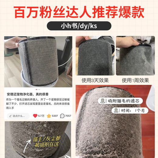 安德迈（admair）安德迈 除过敏源空气净化器吸附猫毛除臭宠物浮毛发除灰尘除异味P