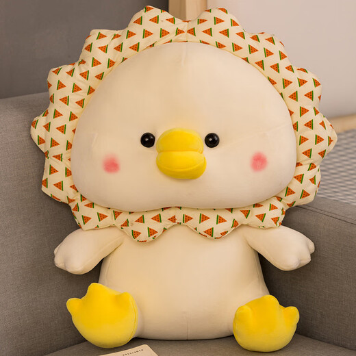 Shantoulin Village Big Yellow Duck Pub, Flower Petal Duck Internet celebrity Big White Goose Plush Toy Big Yellow Duck Doll Pub Doll White Watermelon Duck 22c.m