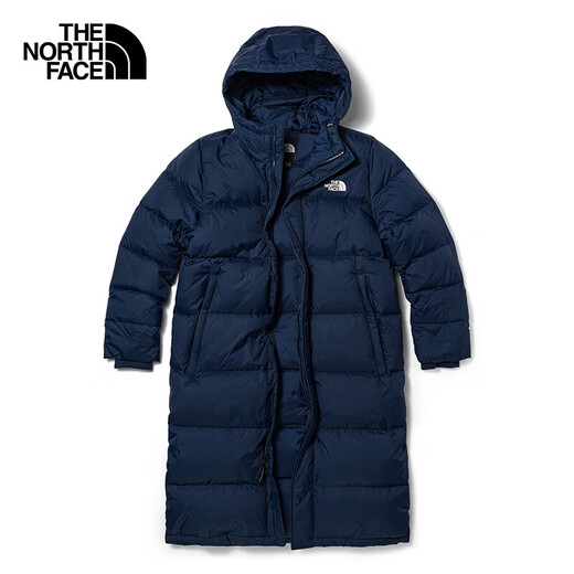 The North Face North Down Jacket Men's and Women's Outdoor 550 Puff Mid-Length Down Jacket 81P7 8K2/Blue XL