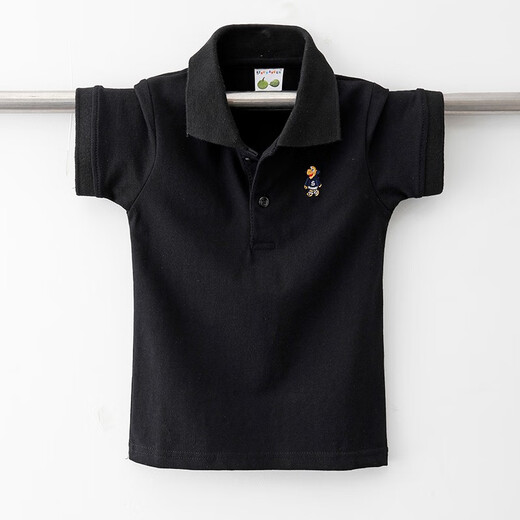 Camiseta para niños Camisa de solapa de verano de manga corta Polo de la solapa de verano Ropa para niños 2024 Nuevo estilo de collar gris de media manga para niños de tamaño mediano de tamaño mediano (684) 150