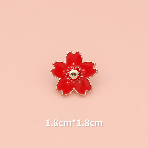 EKUSTYEE romantic cherry blossom brooch cute Japanese badge collar anti-exposure buckle ins trendy personalized decorative pin buckle 1 white cherry blossom brooch