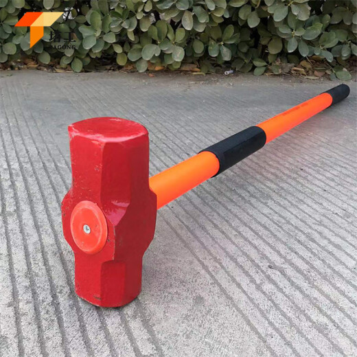 Tower worker earthquake-proof octagonal hammer PVC pipe long-handled fire hammer large hammer 20LB5.8kg18*6.8*97cm