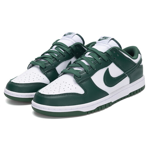 耐克（Nike）官方男鞋 Dunk 春季新款牛皮革运动鞋防滑耐磨低帮休闲鞋板鞋 DD1391-101-白绿 42.5