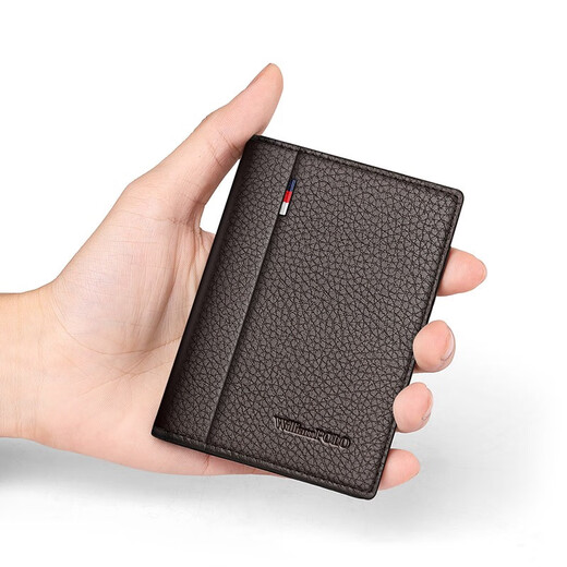 Williampolo Paul Mini Card Bag Men's Onuine Leather Ultra-Thin Small Sertifice Case Case Лицензии на кожаный корпус высокий клад