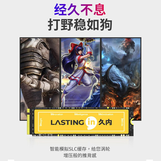 Disque dur SSD LASTINGIN interface M.2 (protocole NVMe) ordinateur de bureau PCIe à quatre canaux disque dur PS5 série i35 512G 3500 M/S particules TLC