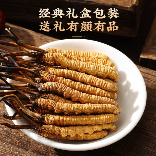 源江草冬虫夏草 高海拔新干虫草礼盒装 虫草滋补营养品送长辈 4根/克20根