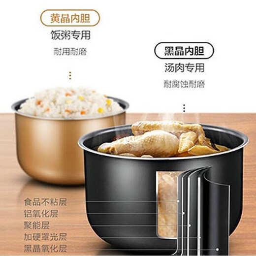 (Midea)Midea/美的MY-YL50M1-702电压力锅双胆5L智能高压电饭煲4-6人品 紫红色 MY-YL50M1-702