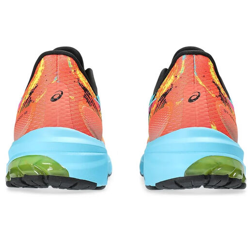 ASICS-Herrenschuhe, Sportschuhe, Stoßdämpfung, modischer Druck, komfortable Laufschuhe, Gehen, Fitness, weiche und rutschfeste neue Stil 1011b826 lebendiges Gelb/Pink 7,5 = 40,5 Größe