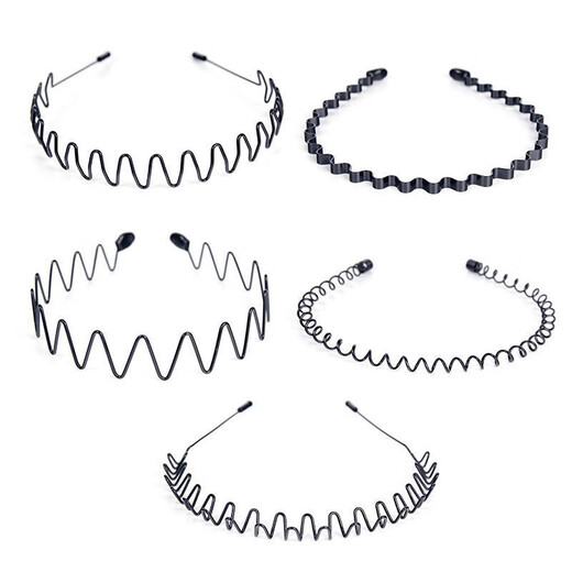 Haiyiduo Men's Hairband Men's Broken Hair Clip Invisible Back Head Oily Head Sports Headband Men's Wavy Summer Face Wash Short Hair Organizer Small Wave 1 Pack