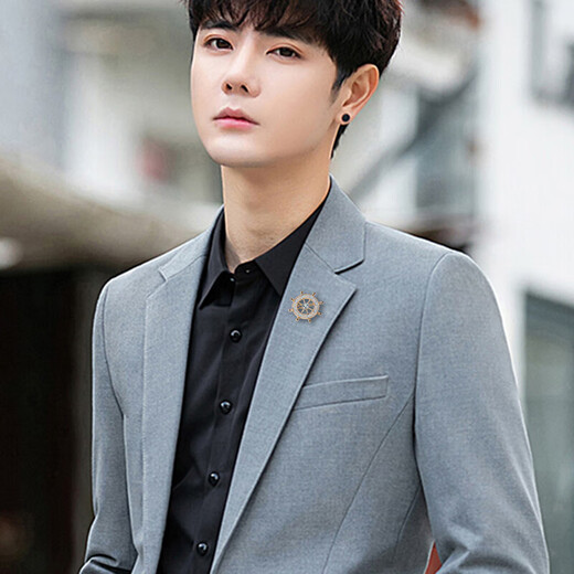 Crystal Brooch Men's Suit Corsage Pin Coat Jacket Accessories Brooch Business Suit Corsage Birthday Gift