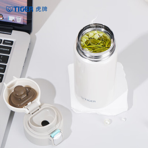 Tiger brand (TIGER) thermal insulation cup high-value elastic lid water cup MMJ-A36C-WM cream ice cream 360ml