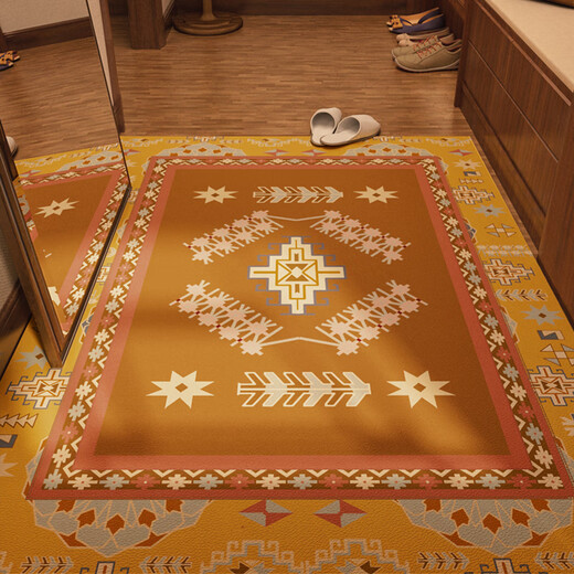 Mingruiju Eingangshalle High-End American Floor Matte moderne leichte luxuriöse Eingangstürbodenmatte Matte Tür Matte Eingangstür Eingang Fuß Matte PGDD-PGD826-American Flower 120140 cm