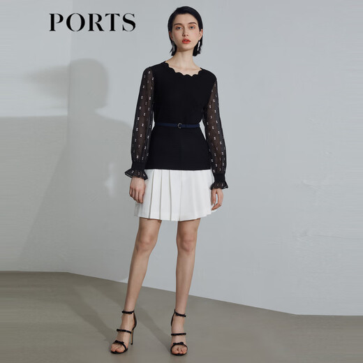 PORTS spring and summer new simple shorts SL8P042NWB011 Sky White S 4