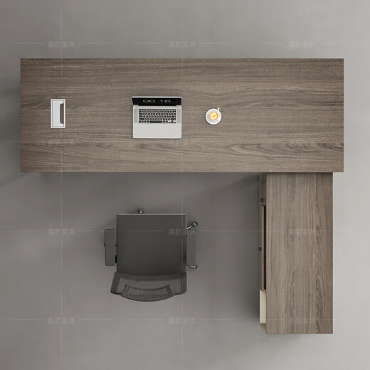 Jiahang boss desk desk leader president desk office single staff desk 1.4 meters * 0.7 meters with side cabinet LA1