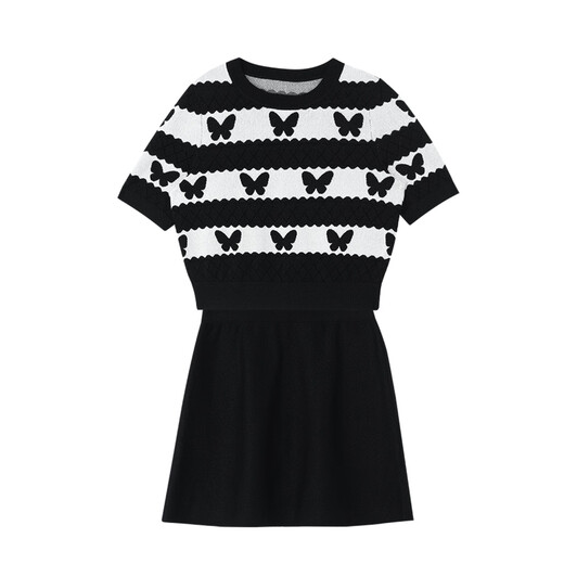 Gloria Summer Lyocell Mulberry Silk Jacquard Suit 1B5RAA290 08J Black Jacquard XS