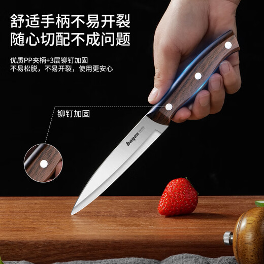 拜格（BAYCO）水果刀不锈钢瓜果刀削皮刀家用西瓜刀刨皮刀便携小刀BD22120