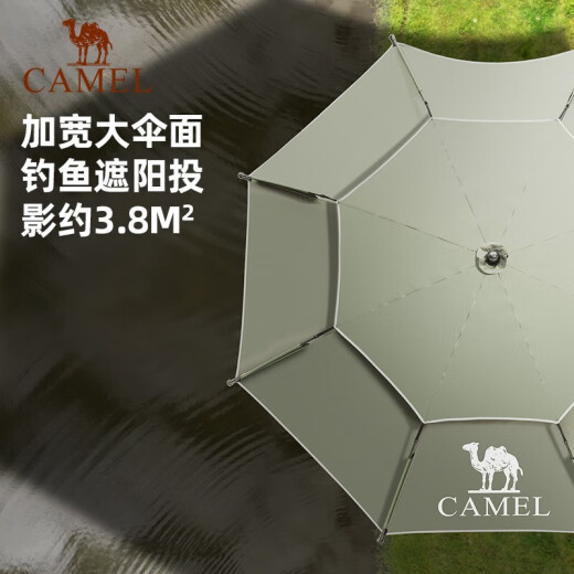 骆驼（CAMEL）钓鱼伞多向防雨大钓伞新款加厚防晒防雨垂钓户外遮阳伞 2.0米 “伏魔”-,石青蓝P12164