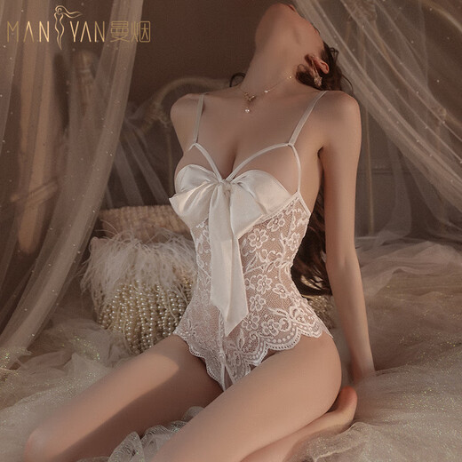 
Manyan sexy underwear sexy pajamas free from hot lace onesie bow suspender shame attack speed robe 9276