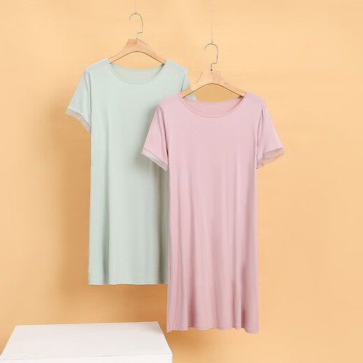 Dilefen Camiseta para mujeres Pajama delgado de manga corta Summer de seda para mujeres para mujeres Modal de gran tamaño de gran tamaño para mujeres Summer de verano XEQ-9249 pasta de frijoles Tamaño L tamaño L Recomendado para usar peso 105-120Jin [Jin equivale a 0.5 kg]