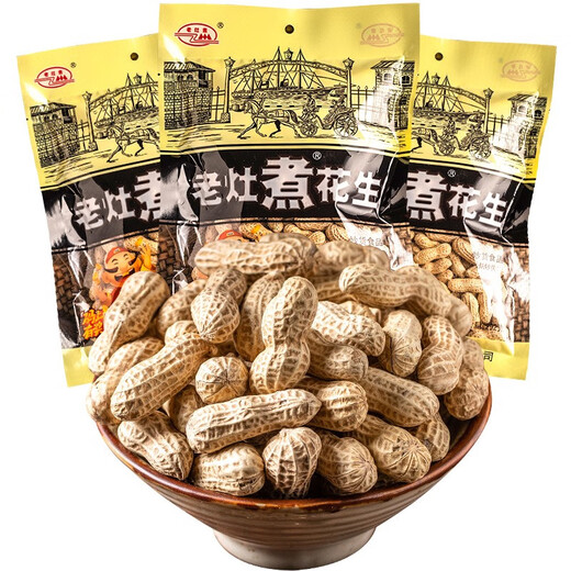 老灶煮 花生带壳五香咸干水煮花生烘干炒货休闲零食品小吃下酒菜 【1376g】688g*2袋