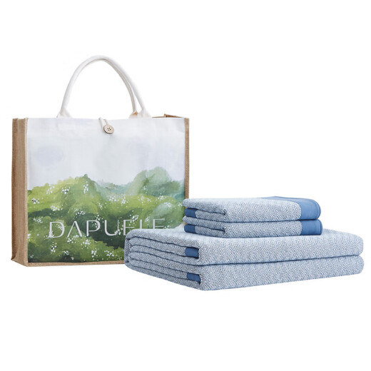 Dapu Zhimei old coarse cloth essence jacquard mat three-piece set flowing water