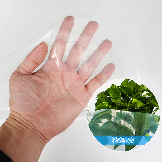 Wanhe plastic film thickened greenhouse film rainproof cloth transparent plastic cloth waterproof cloth dustproof insulation film 8 wires 2*2 meters