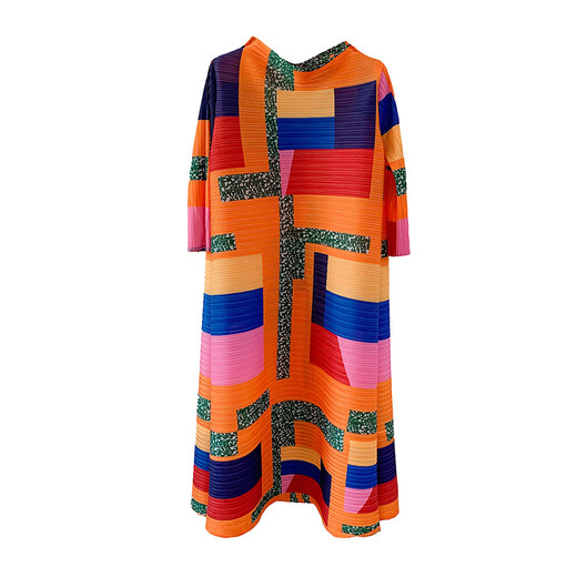 Xaea Miyake Ichisaki Modekleid Frauen Frühling 2022 Neue europäische und amerikanische Temperament Alter reduzierende Schlampenrock Khaki Farbe All Size