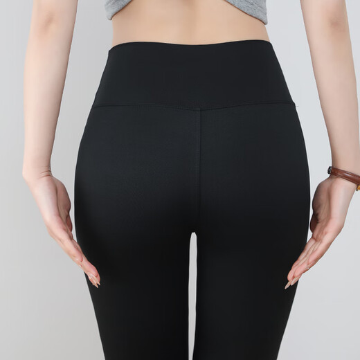 Chaque fois que les leggings d'automne pour femmes pour les femmes pantalons extensibles de yoga portant un pantalon long en cuir de requin serré pour les femmes 6637 noir L